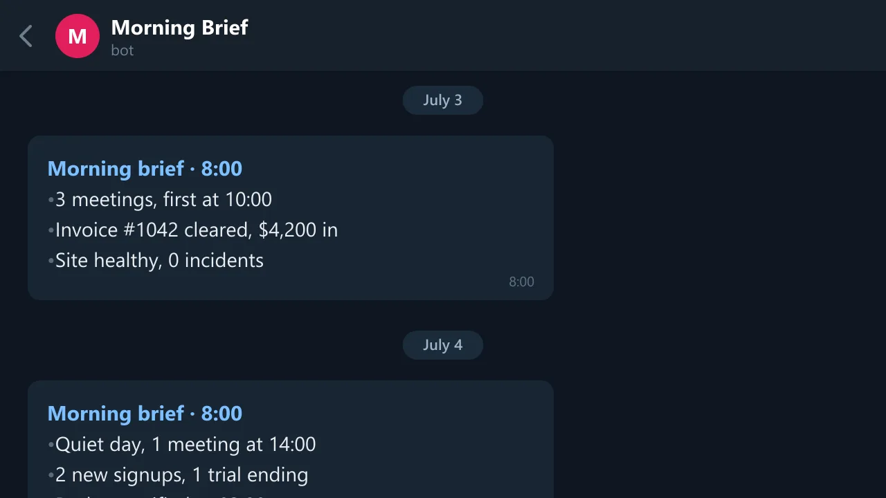 Delivers on schedule