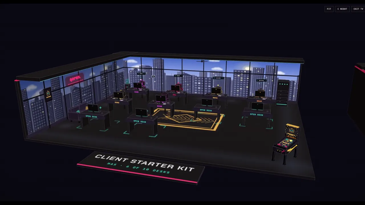 Agents at work in the Client Starter Kit office